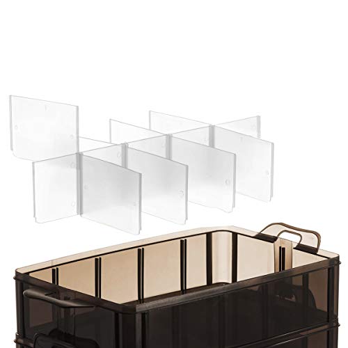 LifeSmart Stackable Storage Container Black 60 Adjustable Compartments Compatible with Lego Dimensions Shopkins Littlest Pet Shop Arts and Crafts (6 Tier)