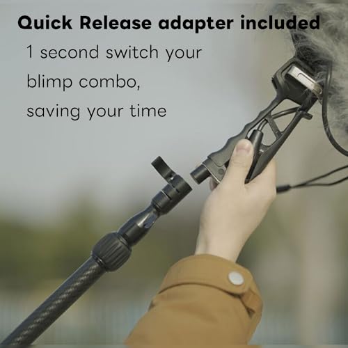 DF DIGITALFOTO Upgraded Mic Windshield with Quick Release and Deadcat, Windshield Protection with Shock Suspension System, XLR Cable, Compatible with Rode NTG1/2/3/4/5,MKE600