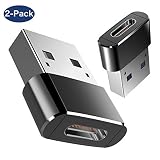 USB C to USB Male Adapter, Acessorz Mini Hi-Speed USB C Female (Type-C) to USB A Male (Type-A) Fast Charging Sync Connector Converter OTG Adapter for Laptop/Wall Car Charger with USB A Interface