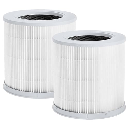 Replacement Filter For Xiaomi Smart Air Purifier 4 Compact, 3 in 1 H13 True HEPA and Activated Carbon Replacement Air Filter, 2 Pack