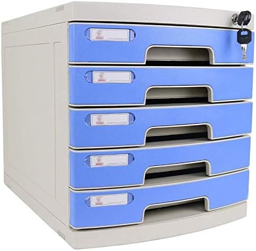 Amazon Com File Cabinet File Cabinet Lockable Data Office Storage Drawer Confidentiality Desktop Organizer High Hardness Aluminum Alloy Material Pp Plastic Office Supplies Color Blue Size 4 Layers Office Products