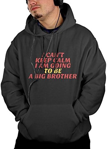 I Can't Keep Calm I Am Going To Be A Big Brother Men's Pocket Hoodie Sweatshirt Blouse