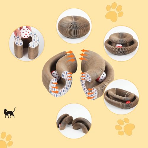 Kammoy Rascador para Gatos, Organo Mágico con Pelota para Gatos,Juguetes para Gatos,Jugete para Gatos Rascadores Interactivos 1Pcs