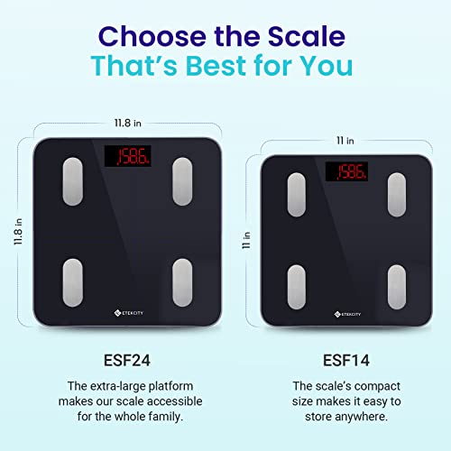 Etekcity Scales for Body Weight, Bathroom Digital Weight Scale for Body Fat, Smart Bluetooth