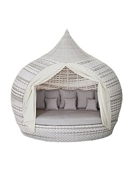 Liegeinsel Eye Catcher Lounge Harkers Island Wash Duo Weaving grau-weiß einseitig offen Liege Insel Lounge