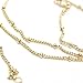 12PCS Gold Plated Solid Brass Chians Satellite Beaded Ball Curb Thin Chain Necklace Bulk for Jewelry Making (20 Inch(1.5mm))
