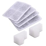 Beacon Pet Replacement 4-Pack Carbon Filters and 2-Pack Foam Filters for Cube Aura Pet Fountain