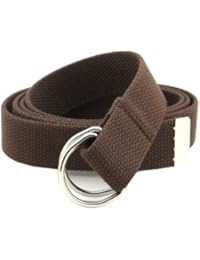 Thin Web Belt Double D-Ring Buckle 1.25