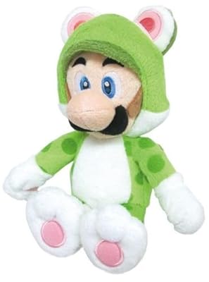 Shalleen Super Mario 3D World Cat Luigi 9" Plush Doll Stuffed Animals