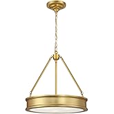 Minka Lavery 25961 3-Light Liberty Gold Round Pendant with Frosted/Clear Glass
