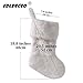EDLDECCO 20.5 inch Snowy White Cozy Faux Fur Christmas Stocking for Holiday Party Decorations Gift-One Piece