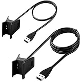 Fitbit Alta Charger with Reset Button, BeneStellar 2-Pack 1ft + 3ft Replacement Charging Cable Cradle Dock Adapter for Fitbit Alta Fitness Wristband
