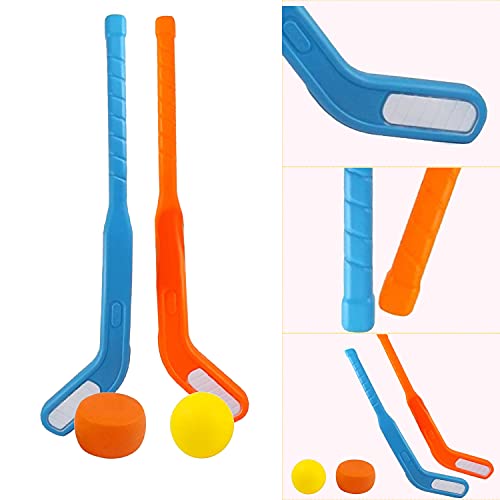 Kids Dual Hockey Stick Set Toddler Youth Indoor Outdoor Sports Set
