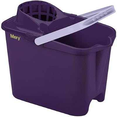 | Cubo con Escurridor | Cubo para Fregar | Polipropileno | 14 Litros | Morado | Medidas: 31x25,5x39 cm