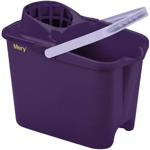 | Cubo con Escurridor | Cubo para Fregar | Polipropileno | 14 Litros | Morado | Medidas: 31x25,5x39 cm