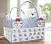 Designer Baby Diaper Caddy Organizer - Portable Diaper Bag Organizer | Nursery Bag for Changing Table | Car Organizer (Happy Whale)