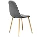 Giantex Set of 2 Kitchen Dining Chairs, Easily Assemble Modern Fabric Cushion Seat Chair w/Wood Legs, Mid Century Armless Chairs for Kitchen, Dining Room, Restaurant, Gray