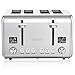 4-Slice Toaster, Willsence Stainless Steel Toaster 4 Slice Extra Wide Slots Bagel Toaster with 9 Bread Shade Settings, Bagel/Defrost/Cancel/Reheat Function, Removable Crumb Tray, 1800W, Silver
