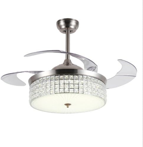 Ventilador de techo moderno de cristal de 42 pulgadas con luz (se puede