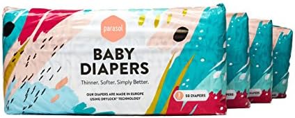 Parasol Diapers - Pack of 4 - Delight, size 3 (16-28 lbs), 200 diapers