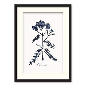 Black Paper Framed Canvas Wall Art for Living Room, Bedroom Simple Beautiful Leaves Canvas Prints for Home Decoration Ready to Hanging - 23x31 inches