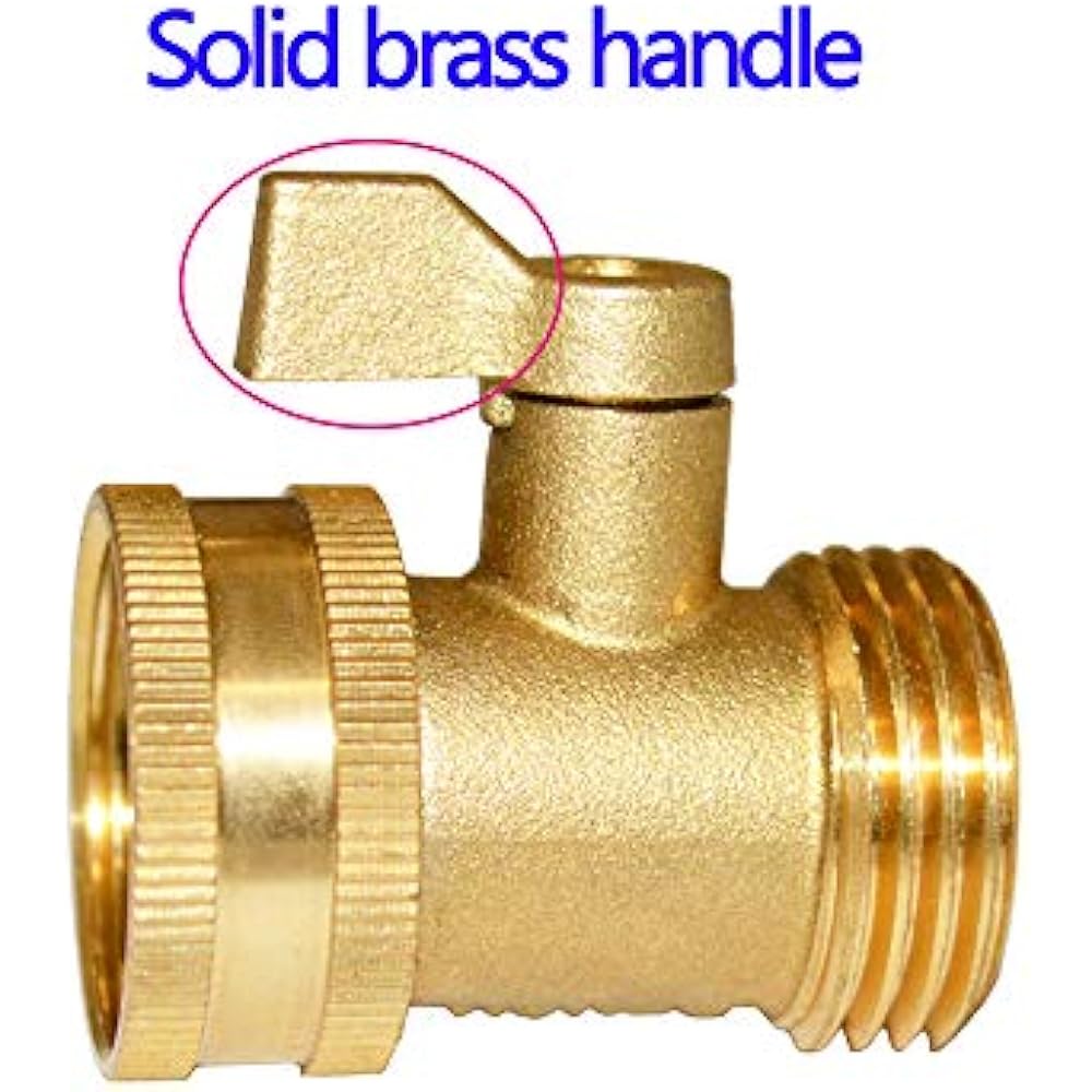 HQMPC Garden Hose Shut Off Valve 3/4" GHT Water Turn Heavy Duty On
