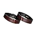 AUTULET Premium Calf Hide Leather Watch Strap Loop Band Holder Change Crocodile Grain in Brown 22mm(Two Pieces One Pack)