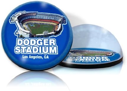 MLB Los Angeles Dodgers st in 2" crystal Magnetized paperweight with Colored Window Gift Boxadium