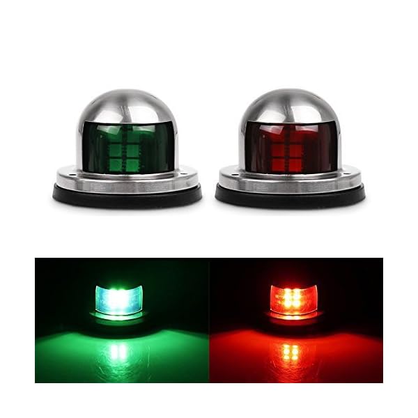 DDSKY-navigation-lights-Stainless-Steel-12V-Marine-Boat-Yacht-Light-LED-Bow-Navigation-Side-Lights-Pontoons-Sailing-Signal-Light-One-Pair-Red-Green