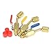 KKmoon Air Conditioning Refrigerant 3PCS Color Coded R410A R134A Shut Valves for AC HVAC Refrigeration Charging Hoses