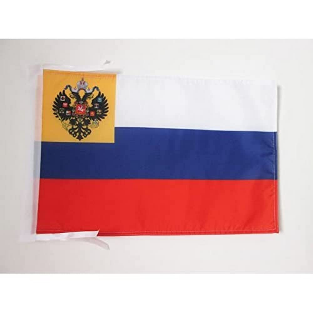 AZ FLAG - Russian Empire 1914-1917 Flag - 18'' x 12'' - 100% Polyester Russia Empire Small Banner with Two Cords - Fade Resistant - Vivid Colors - 18x12 in - 45x30 Cm — image 1