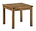 Walker Edison Dominica Contemporary Acacia Wood Slatted Outdoor Accent Table, 20 Inch, Brown