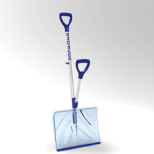 18" Strain Reducing Indestructible Impact Resistant Polycarbonate Snow Shovel w/ Spring Handle