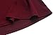 YOOHOG Summer Women’s A-Line Sleeveless Deep V-neck Midi Dress (S, Burgandy)