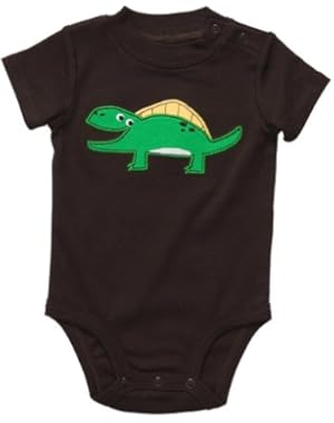 Dino Smile Bodysuit BROWN Newborn