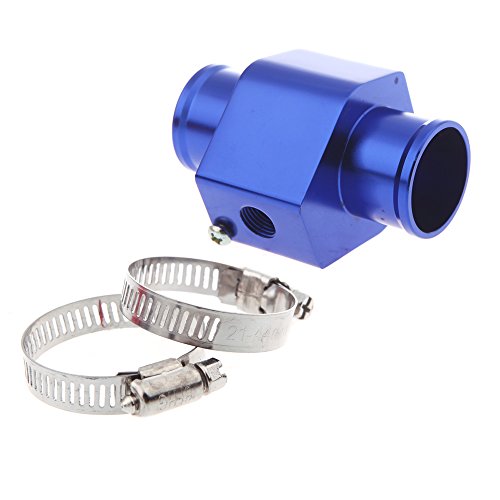 DocoolerÂ® Water Temp Temperature Joint Pipe Sensor Gauge Radiator Hose Adapter 38mm Blue