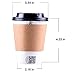 Gotopack Coffee Cups with Lids and Sleeves and Straws PLA Disposable Reusable Paper Cups, 12 oz., Set of 120