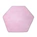 ESKONI Kids Play Tent Mat Hexagon Coral Fleece Rug Bedroom Floor Pad Mat Cushion for Girls Children Princess Castle Rug Playhouse Indoor Pink