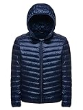 Wantdo Men's Hooded Packable Light Weight Down Puffer Jacket