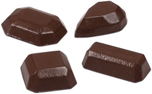 Chocolate World 1632 Assorted Gems Polycarbonate Candy Mold with 24 Cavities; Overall Mold Size 275mm x 135mm x 24mm High