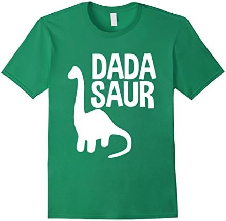 Men's Funny Dadasaur T-shirt for Dada perfect fathers day gift! Large Kelly Green