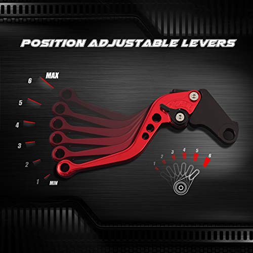 image for aikeec Motorcycle CNC Brake and Clutch Levers Short Adjustable Brake C