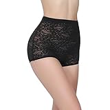 FeelinGirl Women's Smooth Lace Shapewear Tummy Control Stretch Brief Panty