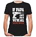 Tstars If Papa Cant Fix It Funny Mens Tshirts -Cool Dad Shirts for Men Gift- Father’s Great Day Graphic Tees for Men - Black