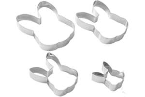 Bunny Rabbit Cookie Cutter 4pcs/Set Easter Bunny Rabbit Head Face Shaped Cookie Cutters - Stainless Steel