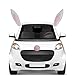 Pink & White Plush Bunny Car Art Kit - 16