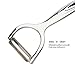 Apolu New Zinc Alloy Fruit Parer - Y-shaped Swivel Peeler- Polished & Heavy-duty Metal Shaving Knife - Practical & Simple Kitchen Gadget, Silver