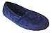 Dearfoams Women's Velour Closed Back Slippers, Large / 9-10 B(M) US, Peacoat