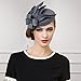 Womens Wool Felt Fascinator Cocktail Race Fancy Cheltenham Fesitval Hat A302,Gray,One Size