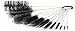8 Inch Nylon Tube Brush Set, 12 Piece Variety Pack | for Cleaning Hard-to-Reach Spaces